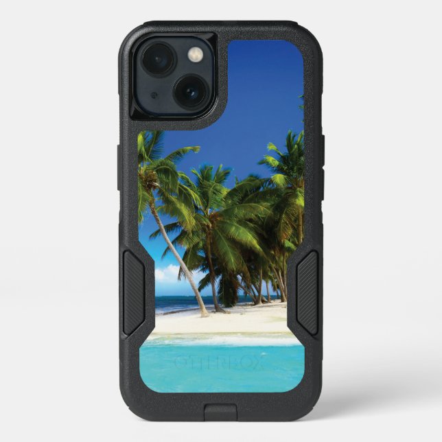 Exotic beach throw pillow otterbox iPhone case (Back)