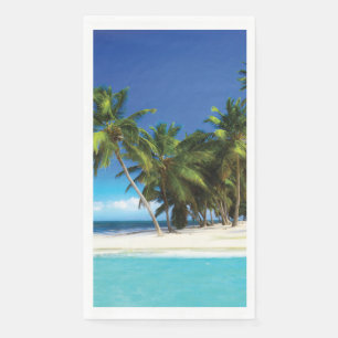 Exotic beach throw pillow paper guest towels