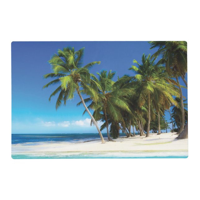Exotic beach throw pillow placemat (Front)