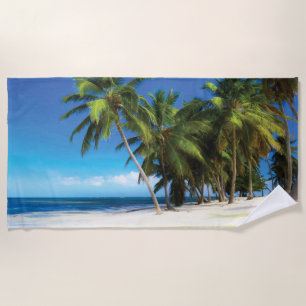 Exotic beach throw pillow towel