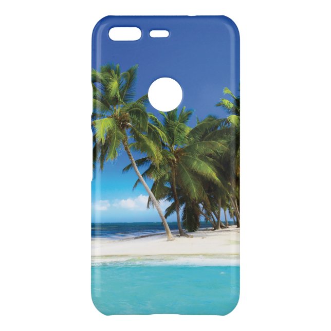 Exotic beach throw pillow uncommon google pixel case (Back)