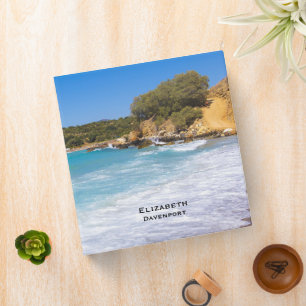 Exotic Beach Tropical Island Paradise 3 Ring Binder