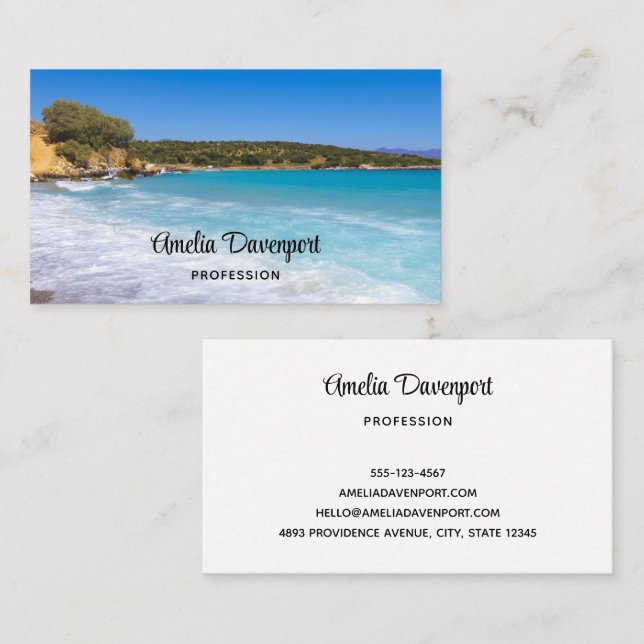 Exotic Beach Tropical Island Paradise Business Card (Front/Back)