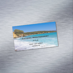 Exotic Beach Tropical Island Paradise Business Card Magnet