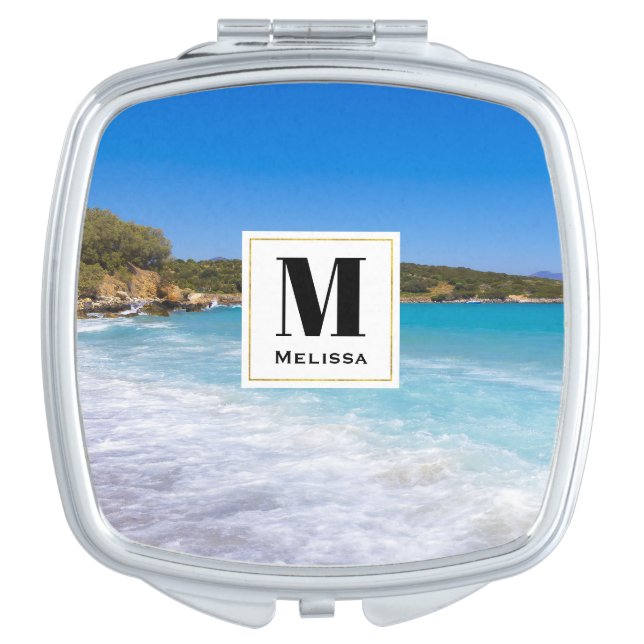 Exotic Beach Tropical Island Paradise Compact Mirror (Front)