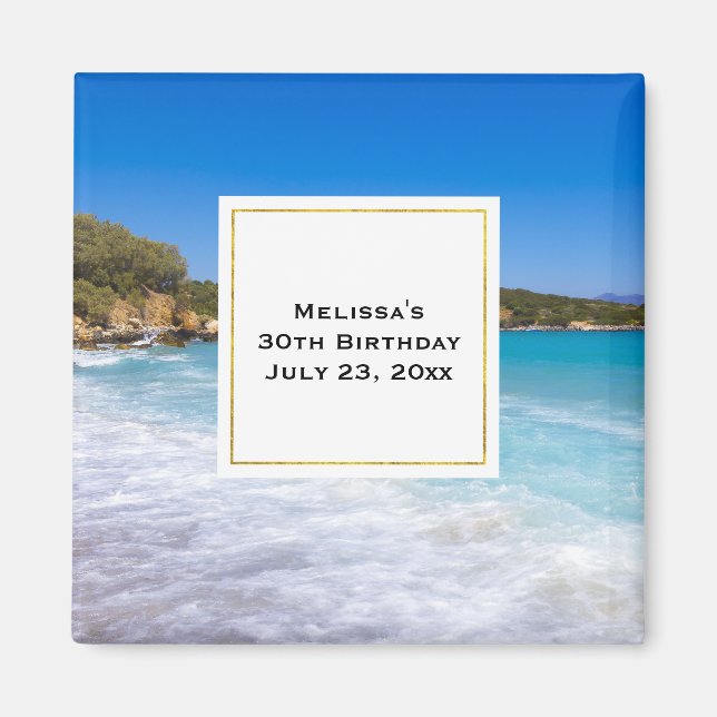 Exotic Beach Tropical Island Paradise Event Magnet (Front)