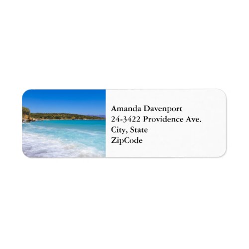 Exotic Beach Tropical Island Paradise Label