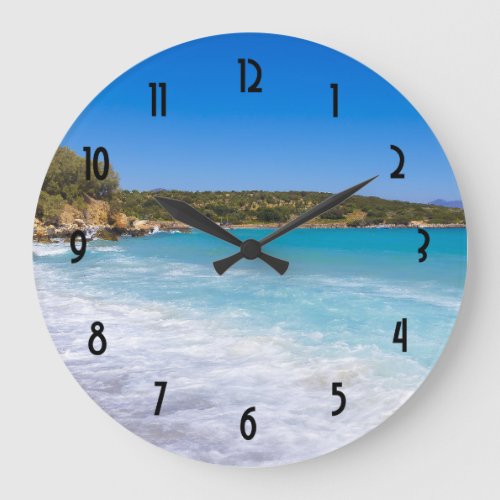 Exotic Beach Tropical Island Paradise Large Clock