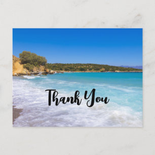 Exotic Beach Tropical Island Paradise Thank You Postcard
