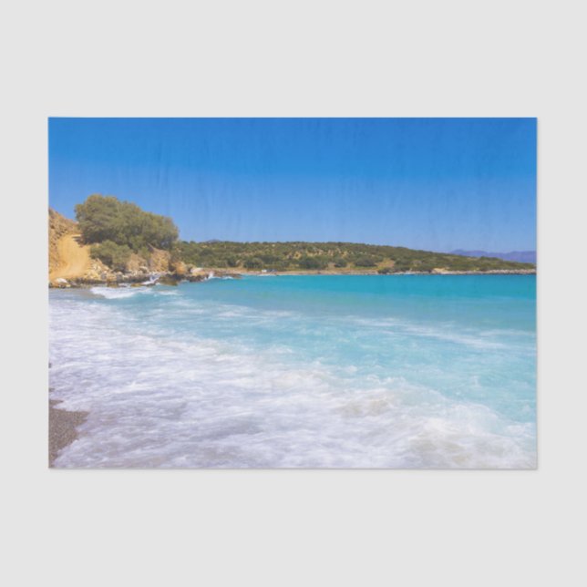 Exotic Beach Tropical Island Paradise Tissue Paper (Front)