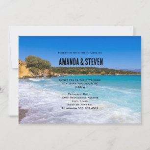 Exotic Beach Tropical Island Paradise Wedding Invitation