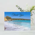 Exotic Beach Tropical Island Paradise Wedding Thank You Card | Zazzle