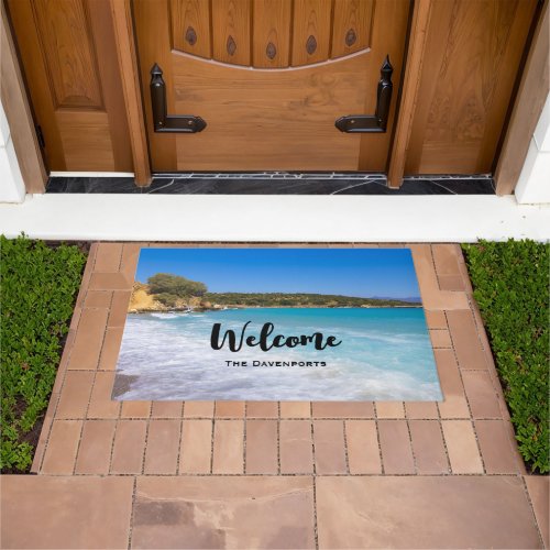 Exotic Beach Tropical Island Paradise Welcome Doormat