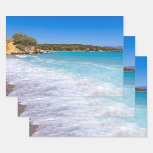 Exotic Beach Tropical Island Paradise Wrapping Paper Sheets