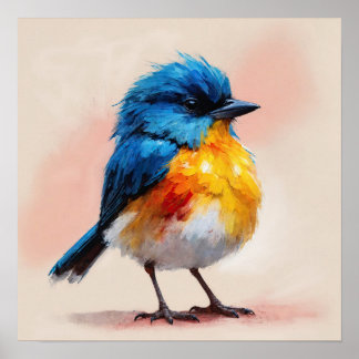 Exotic bird: artwork for nature lovers. poster