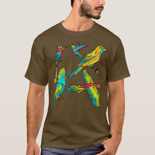 Exotic bird Colorful T_Shirt