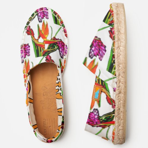 EXOTIC BIRD OF PARADISE FLOWER ESPADRILLES