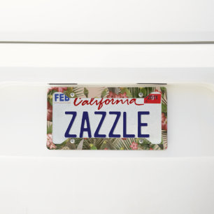 Exotic Bird Paradise 4 #art #tropical License Plate Frame