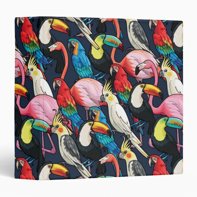 Exotic birds 3 ring binder (Front/Spine)