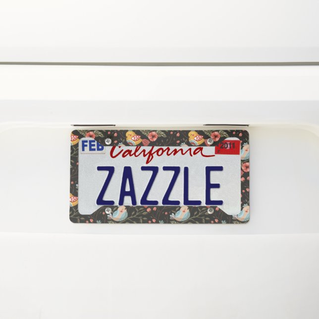 Exotic Birds #5 License Plate Frame (On Car)