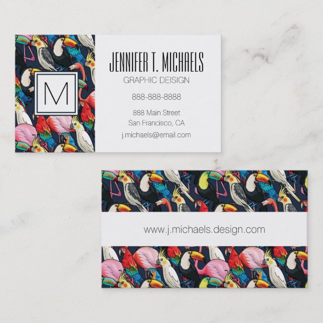 Exotic birds business card (Front/Back)
