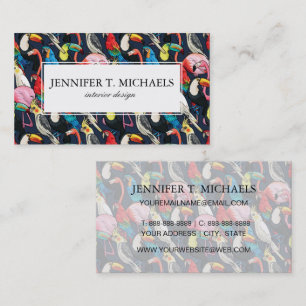 Exotic birds business card