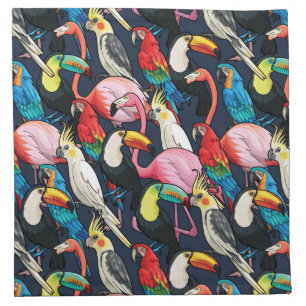 Exotic birds cloth napkin