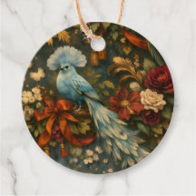 Exotic Birds Fantasy Antique Botanical