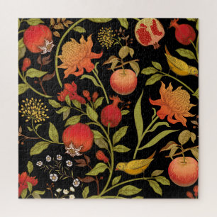 Exotic Birds Flowers Vintage Illustration Jigsaw Puzzle