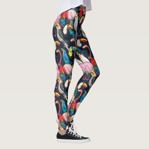 Exotic birds leggings | Zazzle