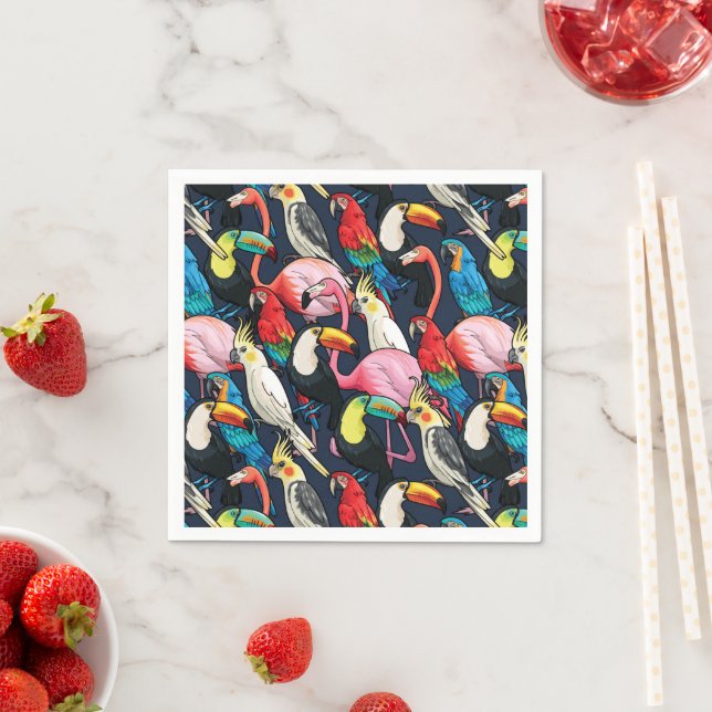 Exotic Birds Napkins (Insitu)