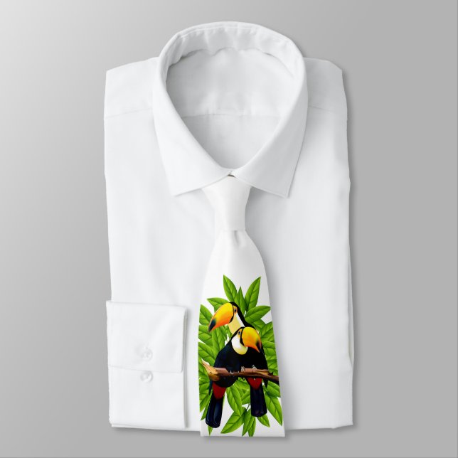 Exotic Birds Neck Tie (Tied)