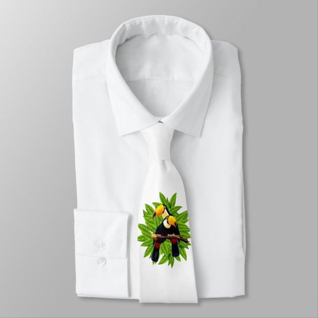 Exotic Birds Neck Tie (Tied)