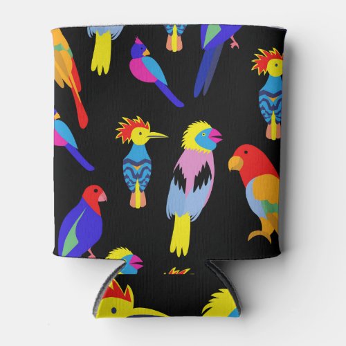 Exotic Birds Paradise Toucan Pattern Can Cooler