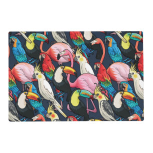 Exotic birds placemat