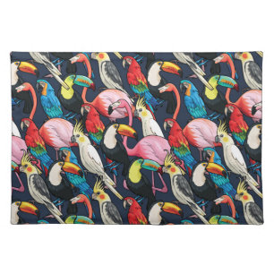 Exotic birds placemat