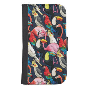 Exotic birds phone wallet