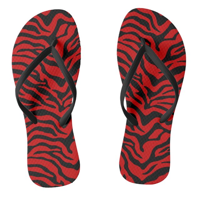 Red stripe 2025 flip flops