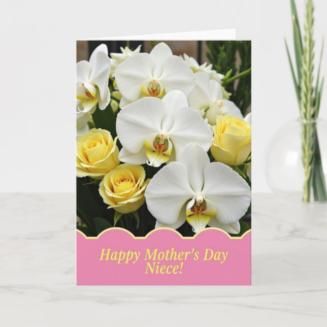 Exotic Blooms Mothers Day Card (Front)