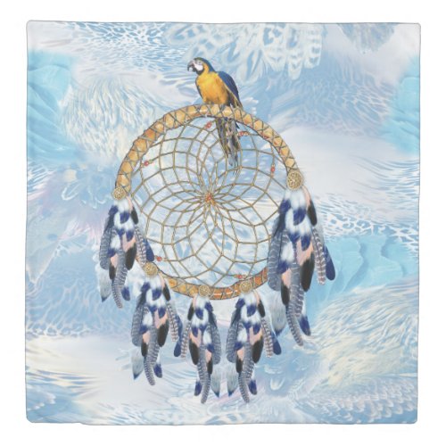 Exotic Blue Dream Catcher Duvet Cover