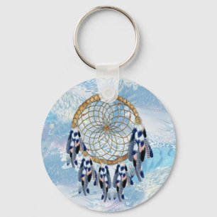 Exotic Blue Dream Catcher Groomsman gift Keychain