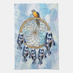 Exotic Blue Dream Catcher Home Decor Kitchen Towel