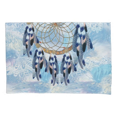 Exotic Blue Dream Catcher Pillow Case