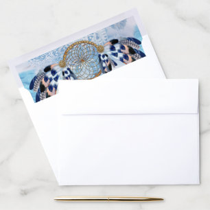 Exotic Blue Dream Catcher stationary Envelope Liner