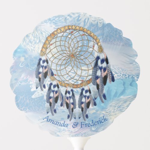 Exotic Blue Dream Catcher Wedding Balloon