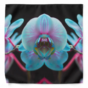 Exotic Blue Orchid Reflection Bandana