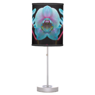 Exotic Blue Orchid Reflection Table Lamp