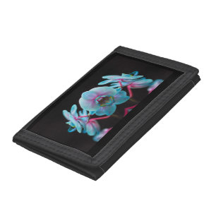 Exotic Blue Orchid Reflection Trifold Wallet