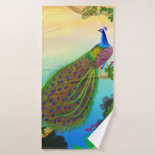 Exotic Blue Peacock Bath Towel Zazzle Com   Exotic Blue Peacock Bath Towel R4aa50f82ca9249e193523d2f1c2a4f57 Eza13 540 