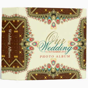 Exotic Bohemian Sparkle (v2a) Wedding Album Binder